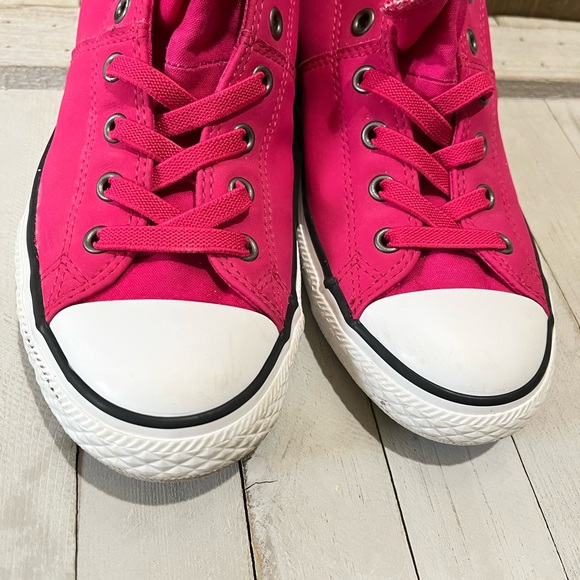 Converse All Star Pink Junior/Youth Size 5 Double Tongue Sneakers - Picture 4 of 5